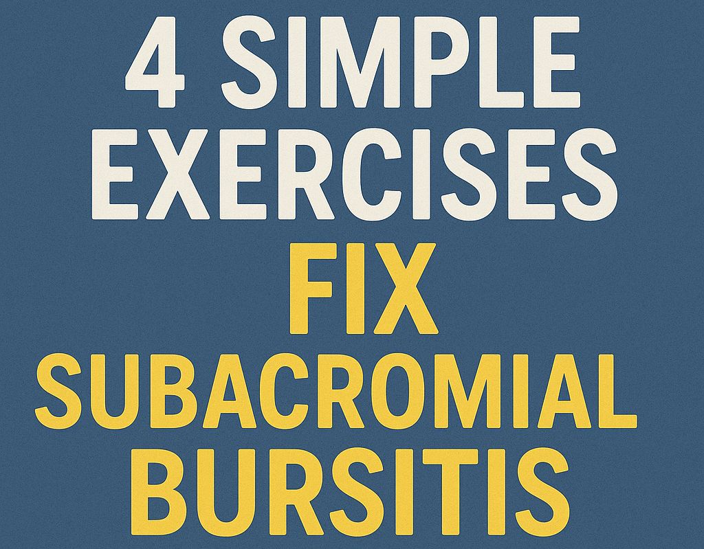 4 Exercises For Shoulder Pain Subacromial Bursitis Comeback 