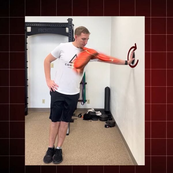 wall axial rotation exercise