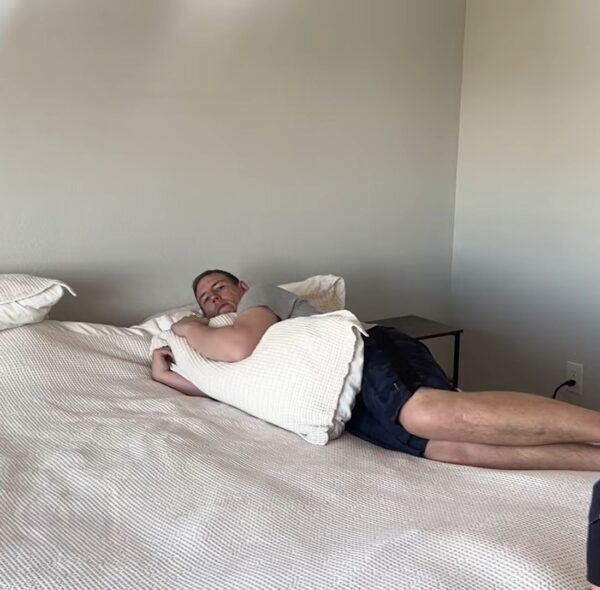side lying pillow exercise